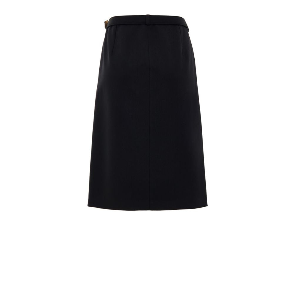 Gucci Black Wool Skirt GU-9803676-IT42|M
