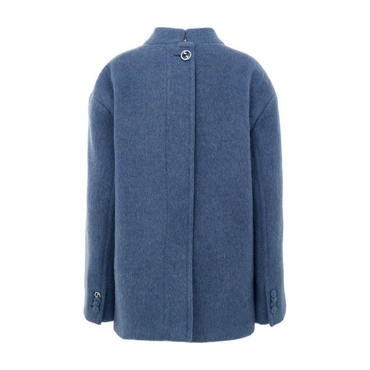 Gucci Light Blue Wool Jackets & Coat GU-985820051580-IT44|L