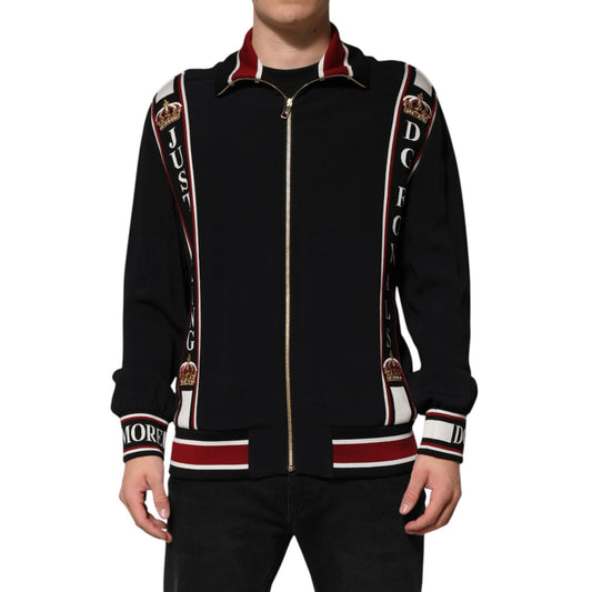 Dolce & Gabbana Black DG King Full Zip Sweatshirt Sweater TSH91200-54
