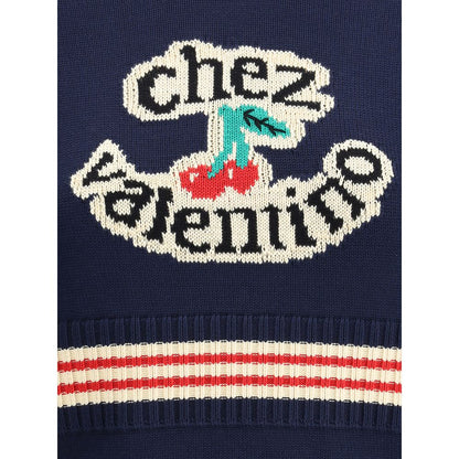 Valentino Blue Cotton Sweatshirt