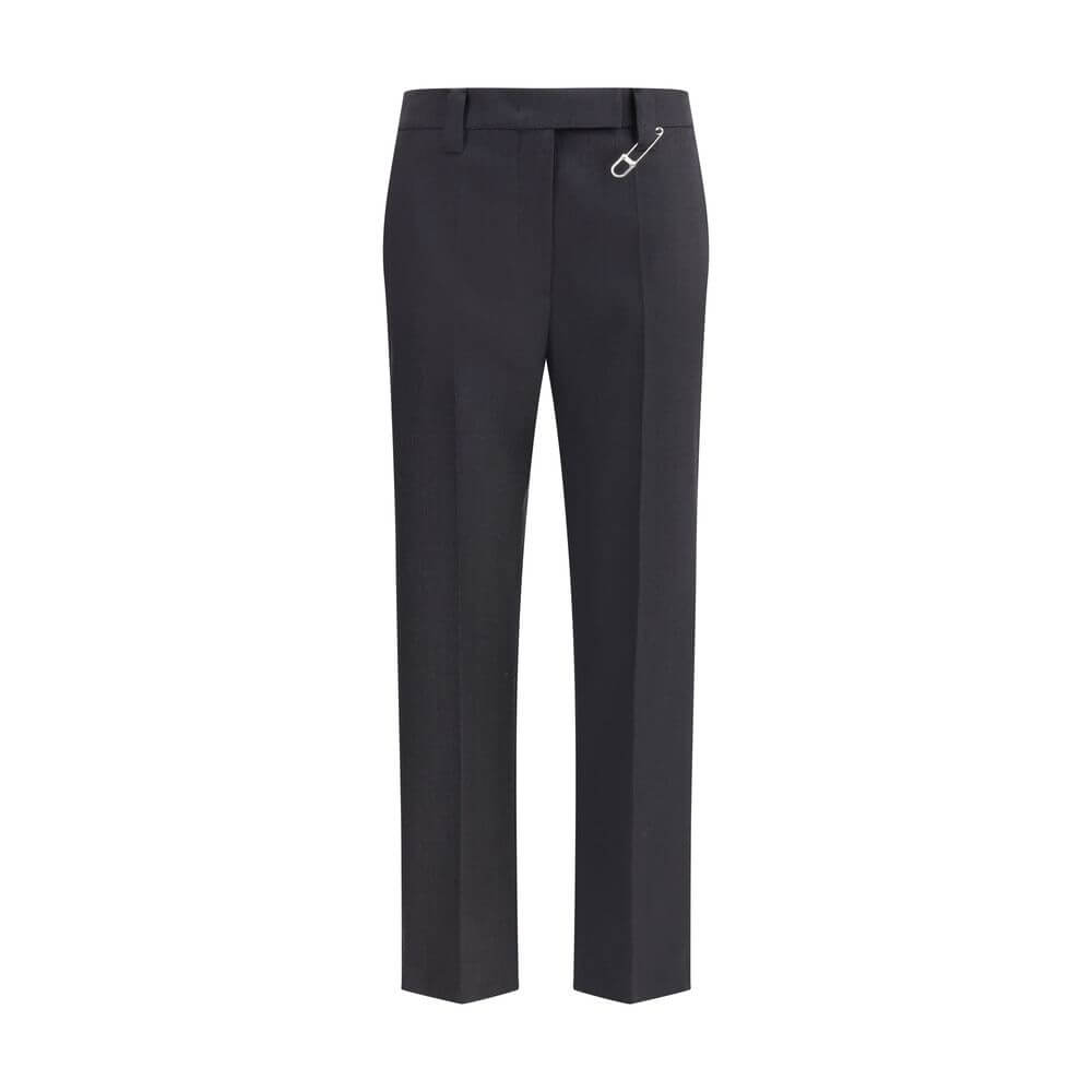 Prada Gray Fleece Wool Dress Pants