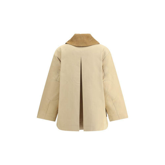 Ganni Cotton Jacket with corduroy collar GA-W0757531-S-M