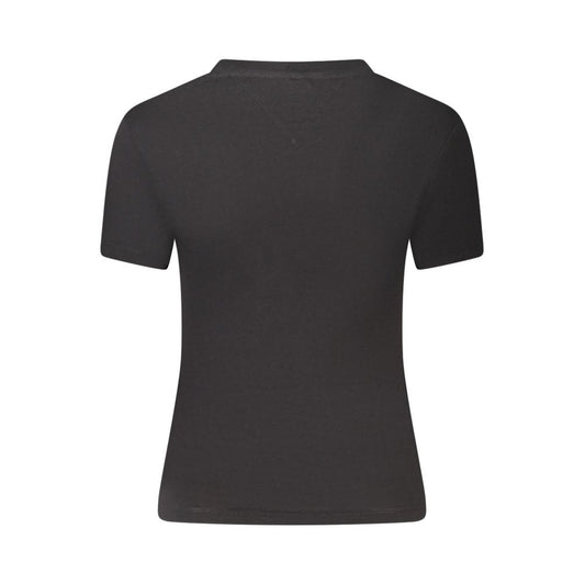 Tommy Hilfiger Black Cotton Women T-Shirt TO-39308-S