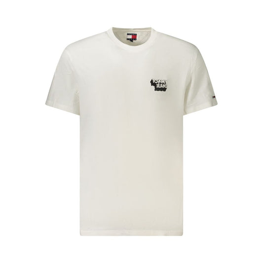 Tommy Hilfiger White Cotton Men T-Shirt TO-39313-XL