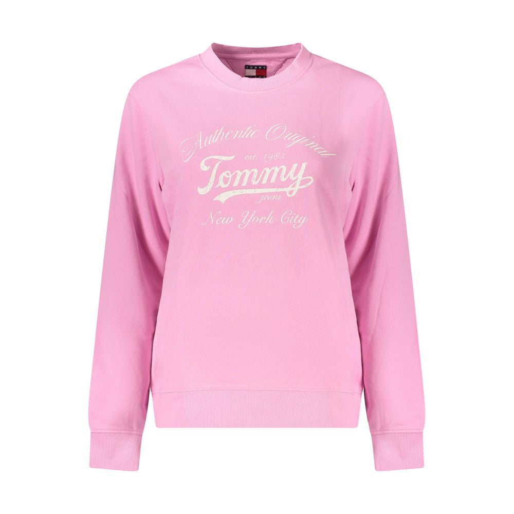Tommy Hilfiger Pink Cotton Women Sweater TO-39316-XS