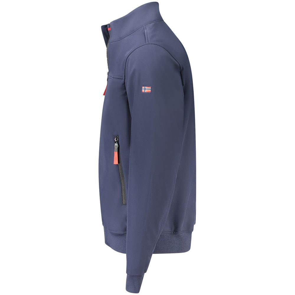 Front view with bag zipped and handles upright.