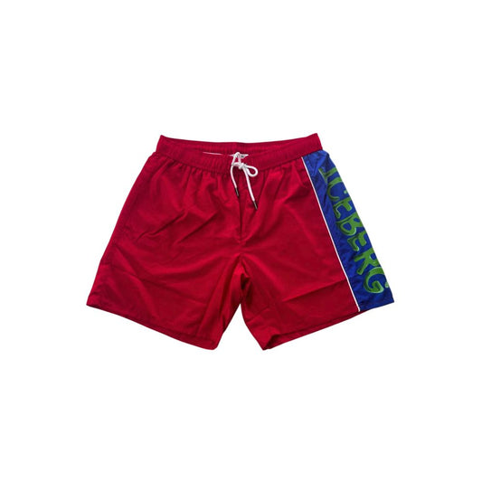 Iceberg Red Polyester Men Swim Short IC-24826-M