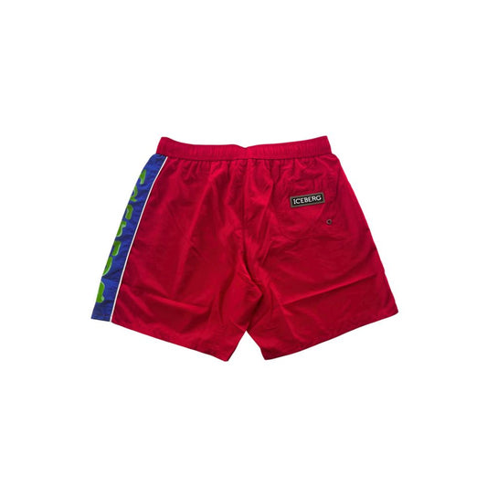 Iceberg Red Polyester Men Swim Short IC-24826-M
