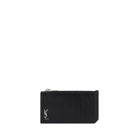 Saint Laurent Black Calf Leather Bos Taurus Wallet