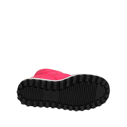 Dolce & Gabbana Pink White Viscose Padded Mid Calf Boots Shoes