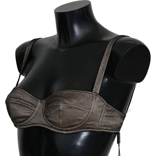 Dolce & Gabbana Brown Regg Balconcino Imbottito Bra Underwear Bik245-S