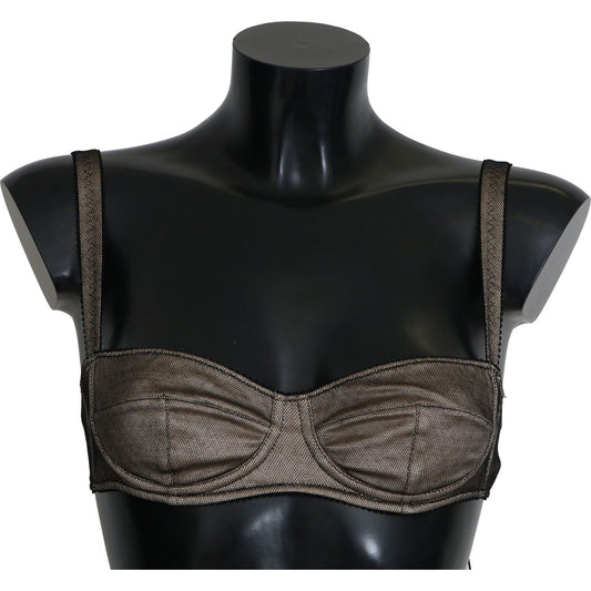 Dolce & Gabbana Brown Regg Balconcino Imbottito Bra Underwear Bik245-S