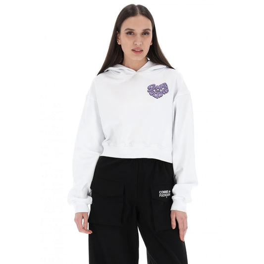 Comme Des Fuckdown White Cotton Women Sweatshirt