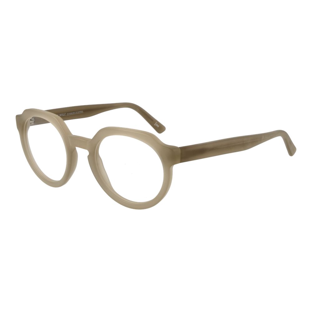 Andy Wolf Gray Unisex Glasses Frame in acetate with full-rim panto style, measuring 49x43mm lenses, 21mm bridge, 130mm frame width.