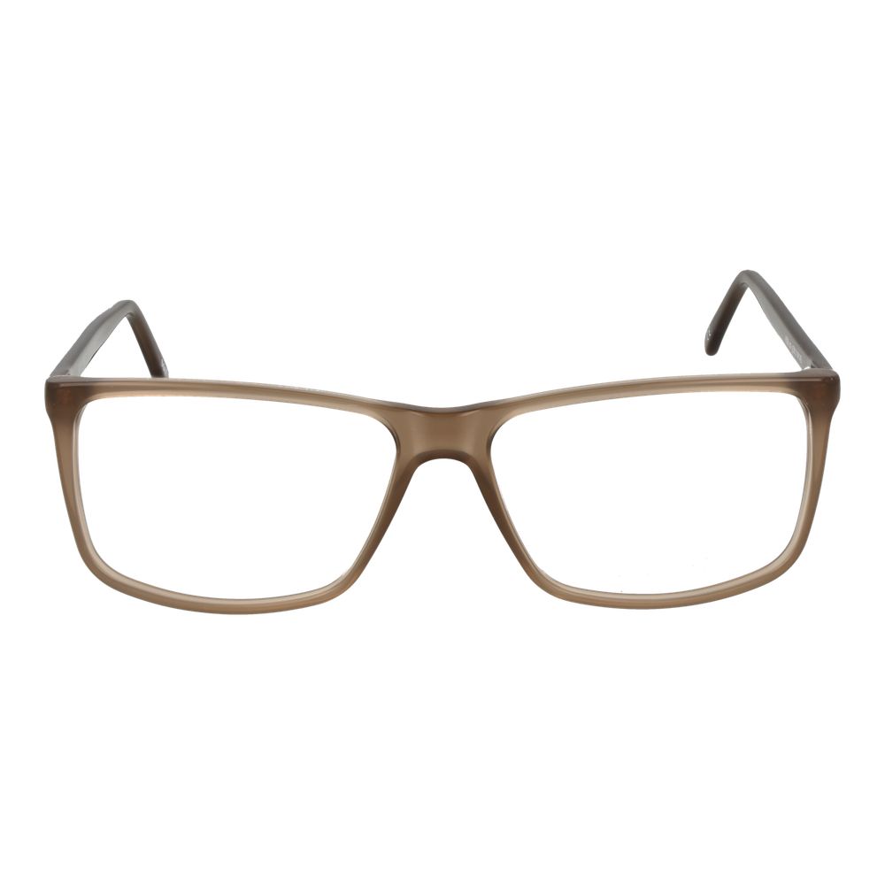 Andy Wolf Brown Unisex Glasses Frame, acetate full-rim with demo lenses, 58-15-145 size, rectangular style, includes branded case.