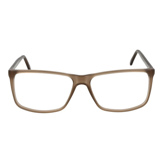 Andy Wolf Brown Unisex Glasses Frame, acetate full-rim with demo lenses, 58-15-145 size, rectangular style, includes branded case.