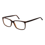 Andy Wolf Brown Unisex Glasses Frame in full-rim acetate with 58mm lenses, rectangular style, includes branded case.