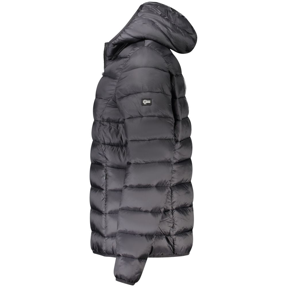 Front view with bag zipped and handles upright.