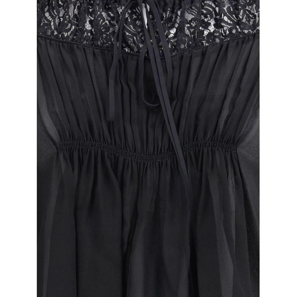 Chloé Silk georgette and lace Top CH-CH25AHT87117001-IT40 | M