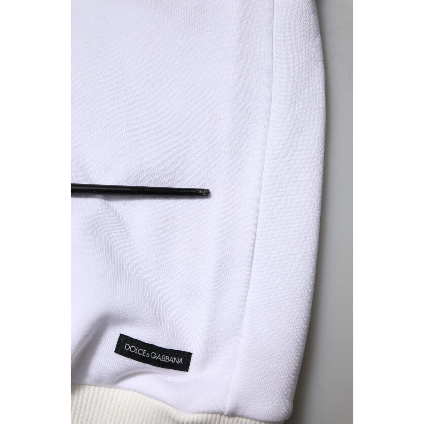 Dolce & Gabbana White Sacred Heart Hooded Sweatshirt Sweater