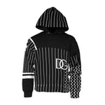 Dolce & Gabbana Black Stripes Hooded Men Sweatshirt Sweater TSH90751-48