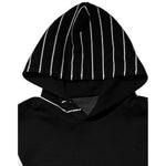 Dolce & Gabbana Black Stripes Hooded Men Sweatshirt Sweater TSH90751-48