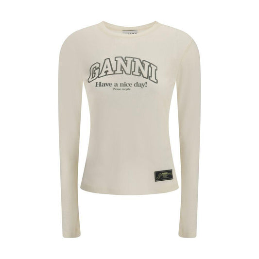 Ganni Long sleeve T-Shirt GA-T4297135-IT36 | XS