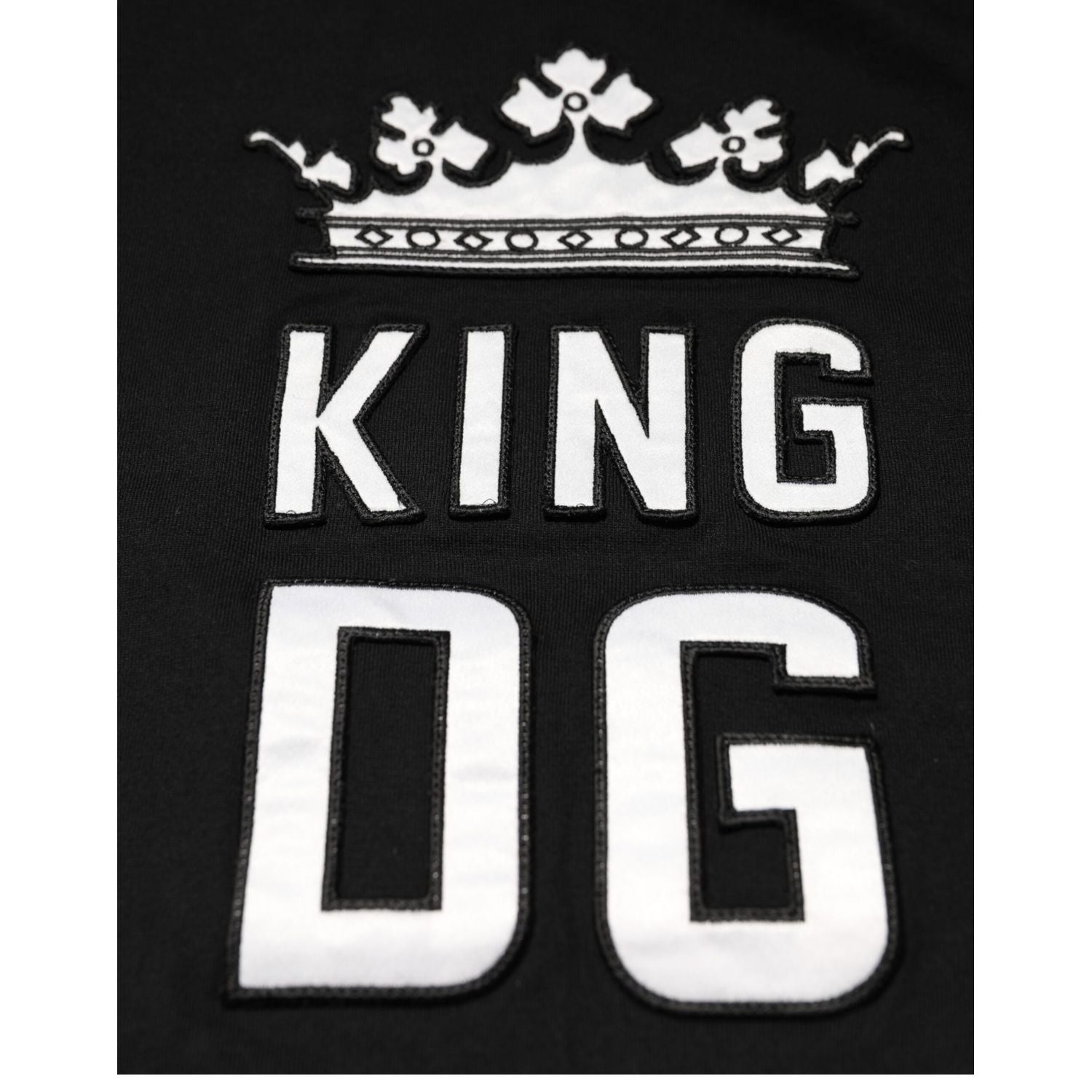 Dolce & Gabbana Black DG King Crown Cotton Crew Neck T-shirt