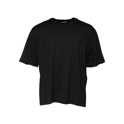 Dolce & Gabbana Black Cotton Crew Neck Short Sleeves T-shirt