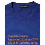 Dolce & Gabbana Blue Logo Graphic Cotton Crew Neck T-shirt TSH91045-46