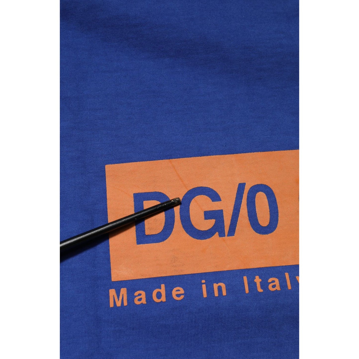 Dolce & Gabbana Blue Logo Graphic Cotton Crew Neck T-shirt TSH91045-46