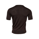 Dolce & Gabbana Brown Silk Crew Neck Short Sleeves T-shirt TSH91070-46