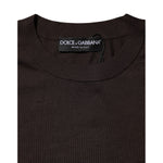 Dolce & Gabbana Brown Silk Crew Neck Short Sleeves T-shirt TSH91070-46