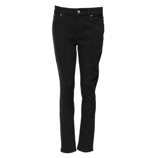 Dolce & Gabbana Black Cotton Skinny Mid Waist Denim Jeans PAN76544-42