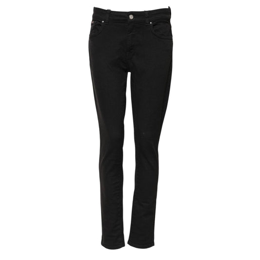 Dolce & Gabbana Black Cotton Skinny Mid Waist Denim Jeans PAN76545-42