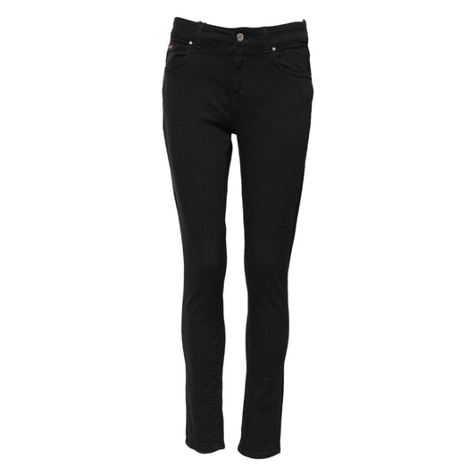 Dolce & Gabbana Black Cotton Skinny Mid Waist Denim Jeans PAN76547-40