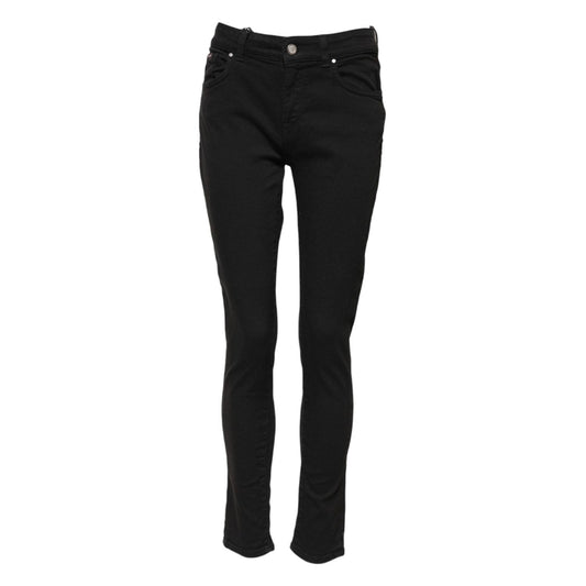 Dolce & Gabbana Black Cotton Skinny Mid Waist Denim Jeans PAN76548-44