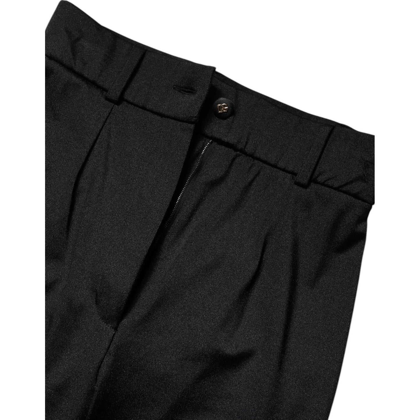 Dolce & Gabbana Black Nylon Leggings Stretch Pants