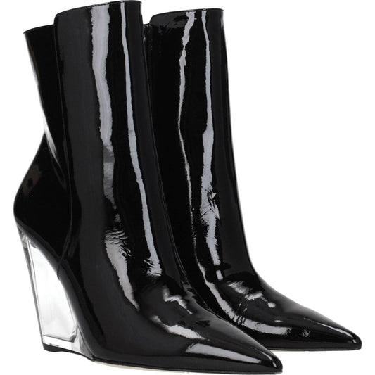Stuart Weitzman Black Leather Ankle Boots ST-8547258040585-EU37.5/US7.5