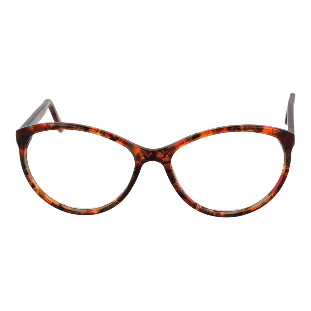 Andy Wolf Brown Unisex Glasses Frame, full-rim acetate cat-eye style, 54-14-140 dimensions, includes branded case, demo lenses.