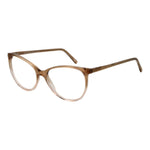 Andy Wolf Brown Unisex Glasses Frame in acetate with full-rim cat eye style and demo lenses.