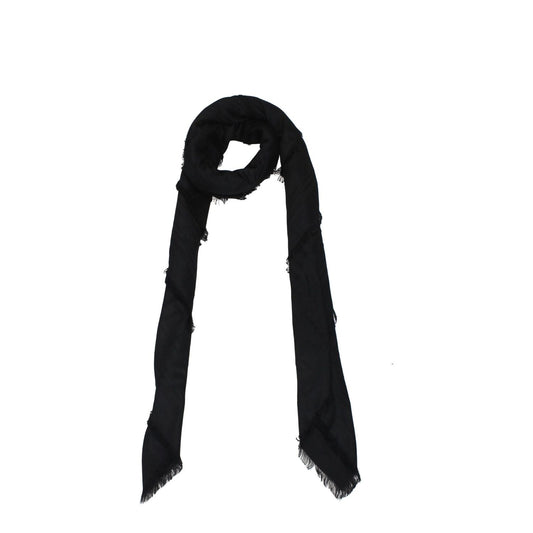 Balmain Black Viscose Foulard