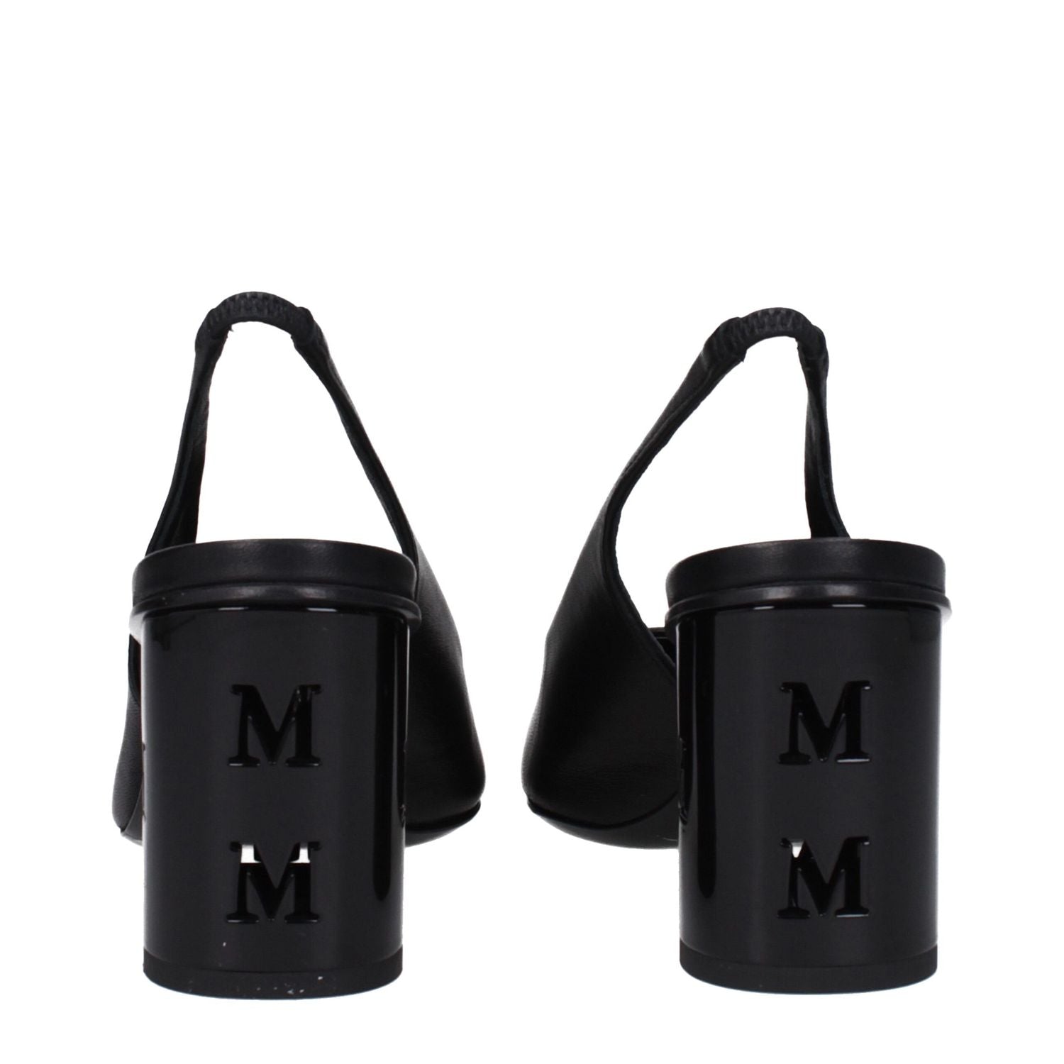 Max Mara Black Leather High Heel Pumps