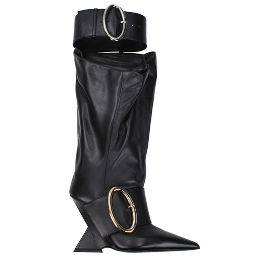 The Attico Black Leather Boots TH-10031455535369-EU36/US6
