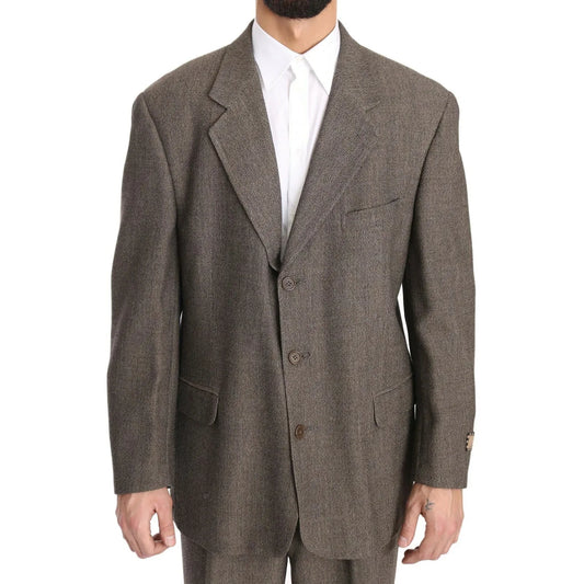 Dolce & Gabbana Brown Single Breasted Wool Suit KOS1398-54