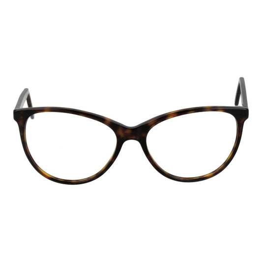 Andy Wolf Brown Unisex Glasses Frame in cat eye style, full-rim acetate, size 55-15-140, with demo lenses and branded case.