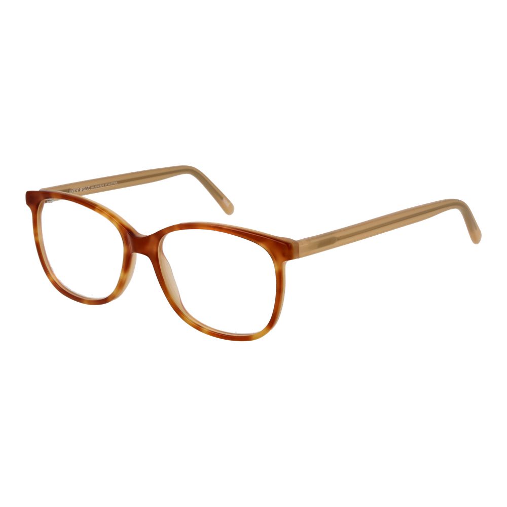 Andy Wolf Brown Unisex Glasses Frame, acetate, full-rim, rectangle style, with demo lenses, includes branded case, size 54-15-140.