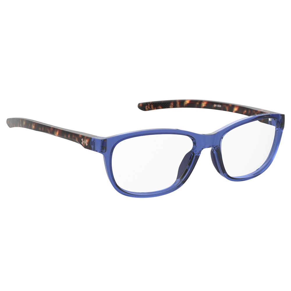 Under Armour Transparent Resin Frames featuring blue and tortoise shell pattern, women UA5025QM4F316, lens size 53/16/135 mm.