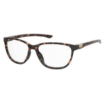 Under Armour Brown Resin Frames women's glasses UA5038086F415 with resin material and tortoiseshell pattern, size 54/15/140 mm.