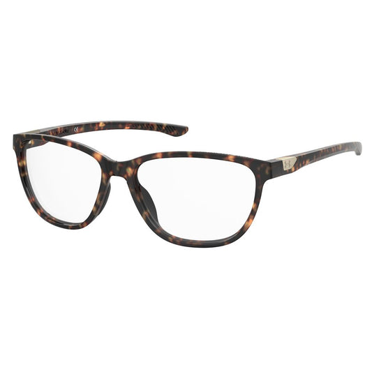 Under Armour Brown Resin Frames women's glasses UA5038086F415 with resin material and tortoiseshell pattern, size 54/15/140 mm.